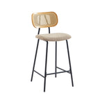 Tina - Set di 2 sgabelli - Intreccio in rattan