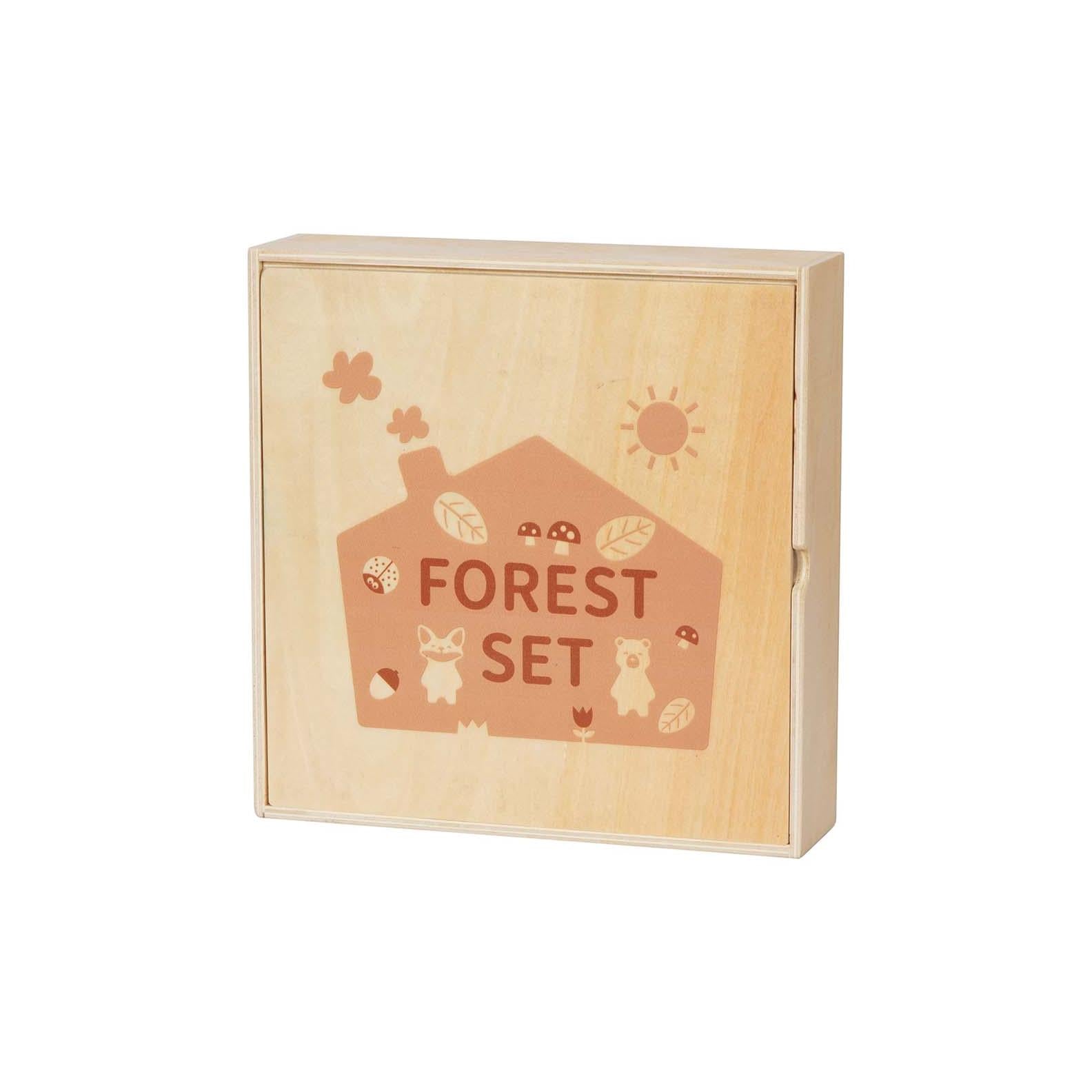 Set de figuras de madera Montessori – El Bosque
