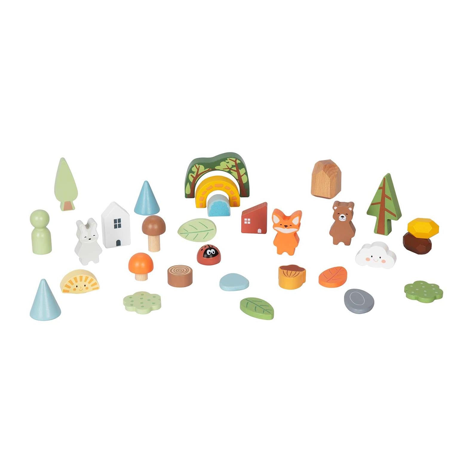 Set de figuras de madera Montessori – El Bosque