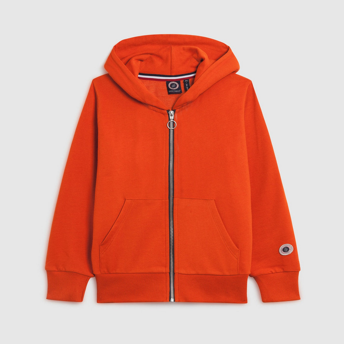 Sweat Zipe Capuche - Orange - Enfant