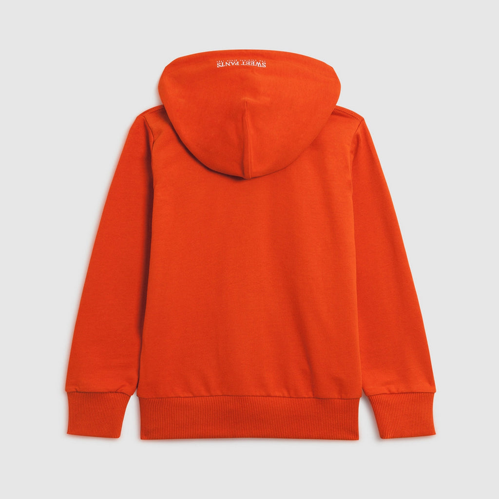 Sweat Zipe Capuche - Orange - Enfant