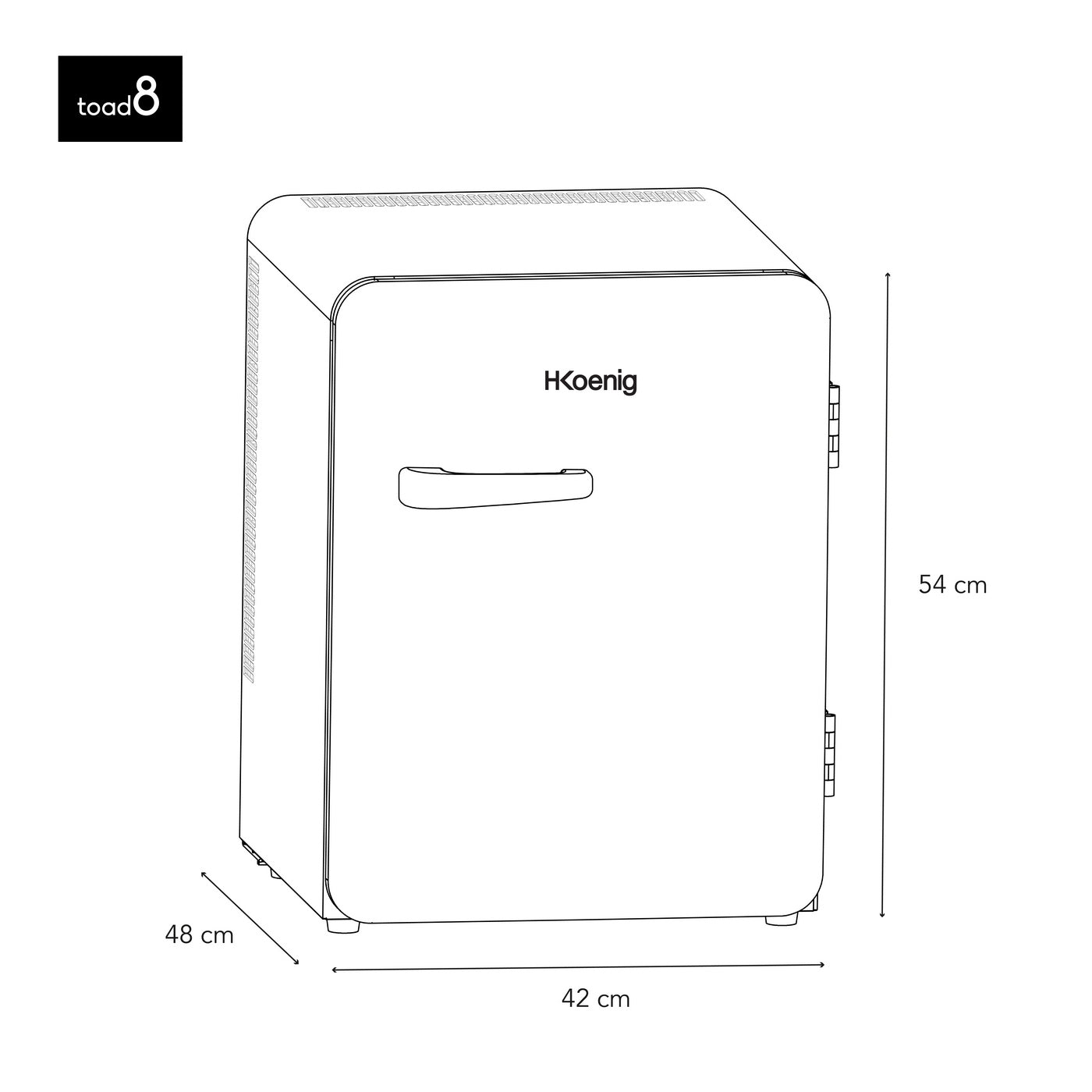 Retro Minibar 31L - White