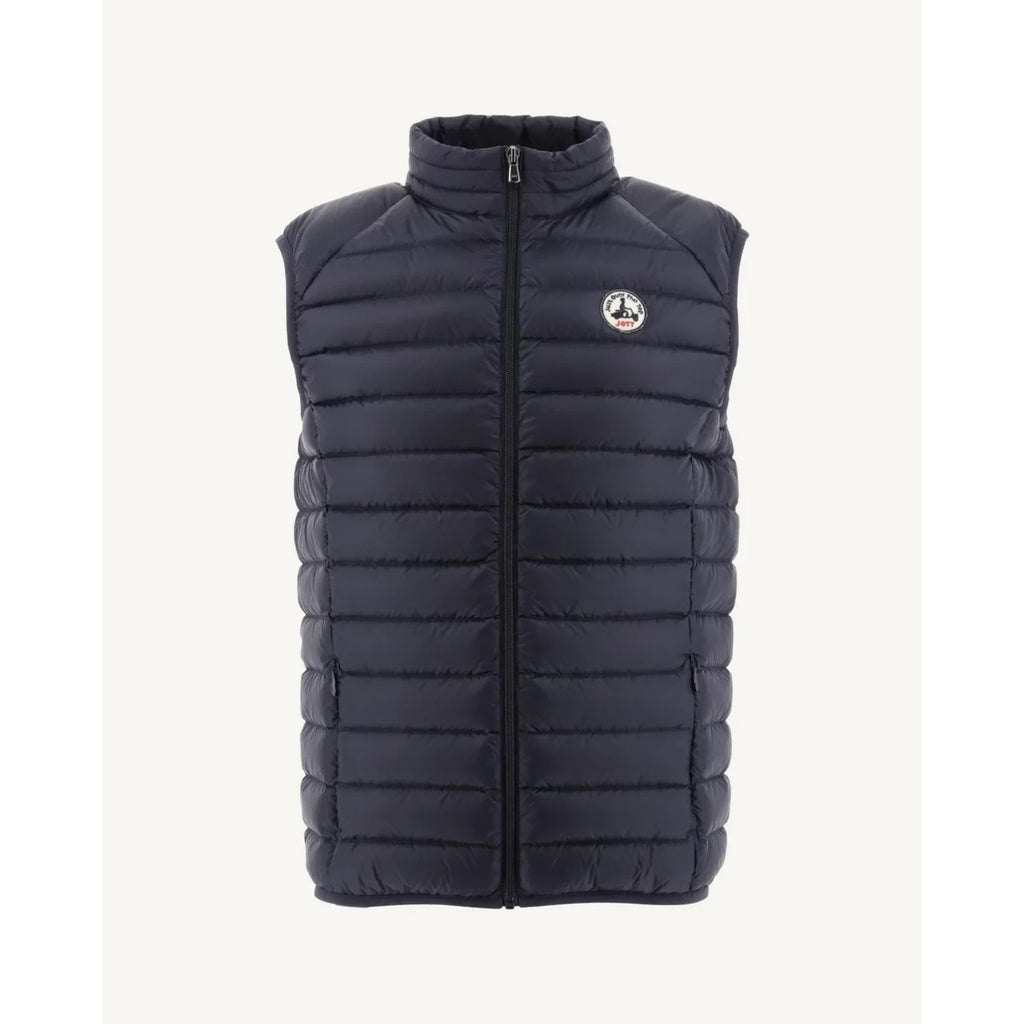 Jott – Doudoune Tom - Navy - Homme, doudoune sans manches bleu marine, vue de face, sur fond blanc