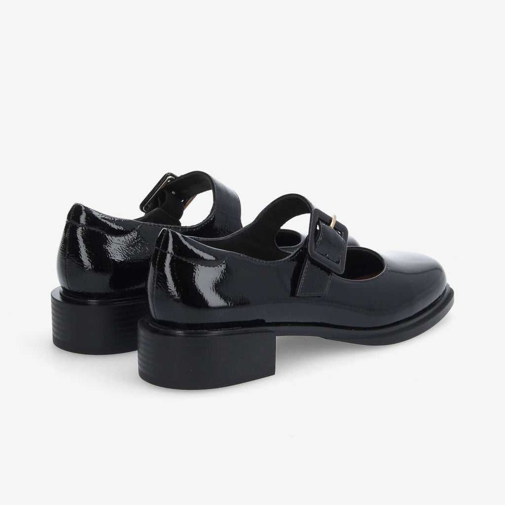 Ostend Ballerina W - Wrinkled Patent - Schwarz