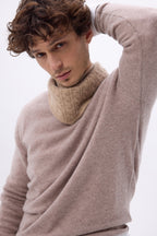 Tory Cable-Knit Triangle Scarf - Cream Beige - Men