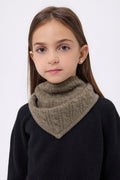 Echarpe Triangle Torsades Tory - Khaki Chine - Enfant