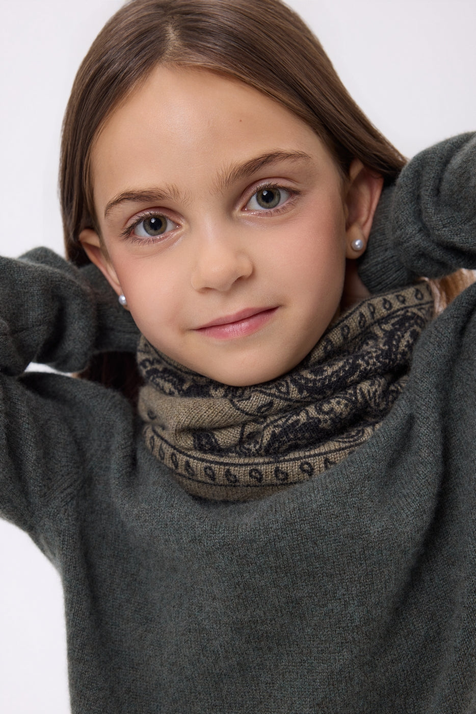 Braga de cuello con estampado de bandana - Caqui negro - Niño