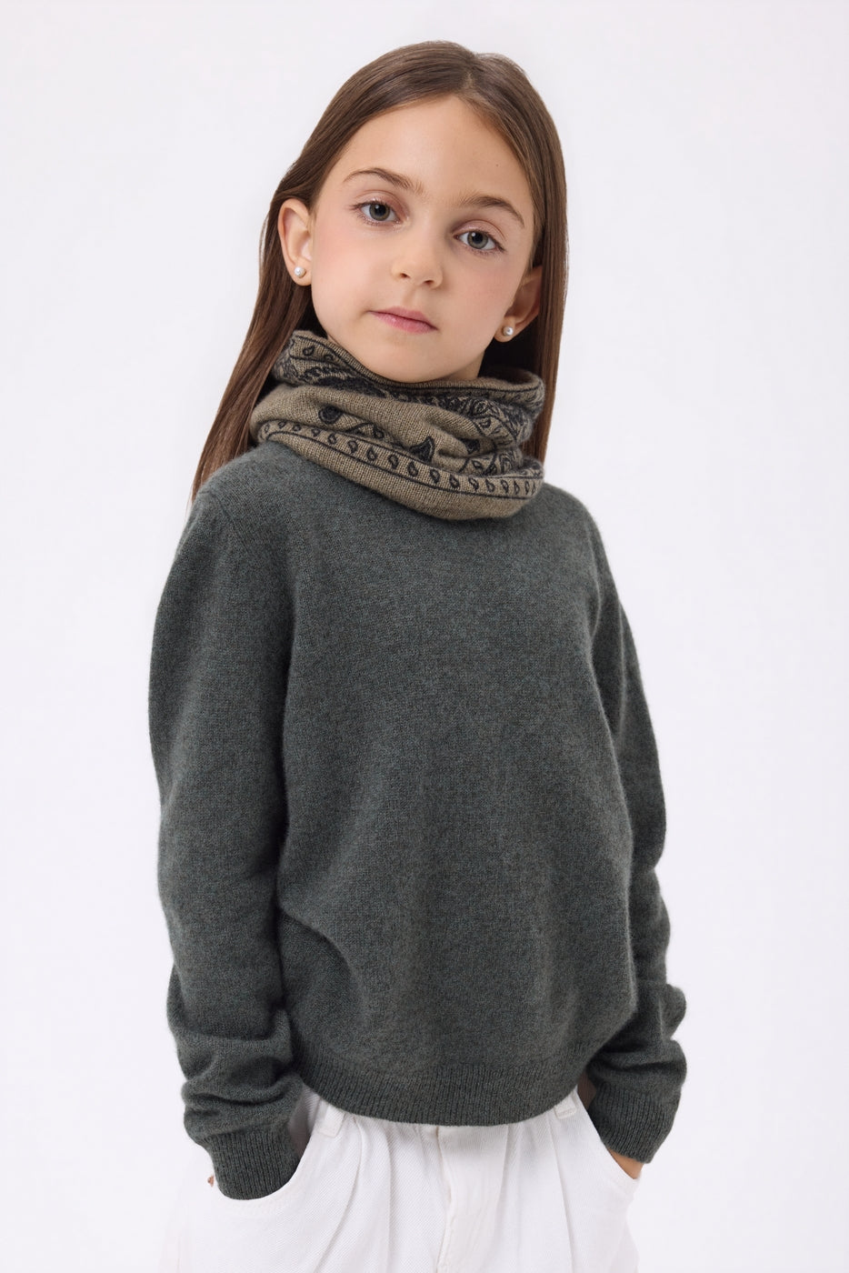 Braga de cuello con estampado de bandana - Caqui negro - Niño