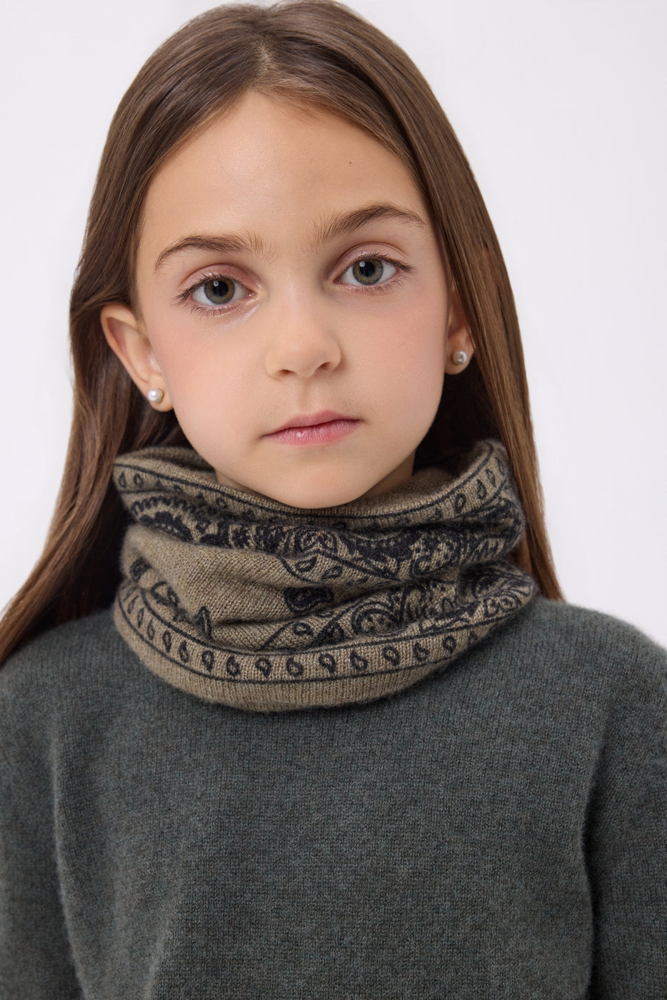 Braga de cuello con estampado de bandana - Caqui negro - Niño