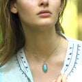 Mani Turquoise Pendant 7.57Ct And Sterling Silver