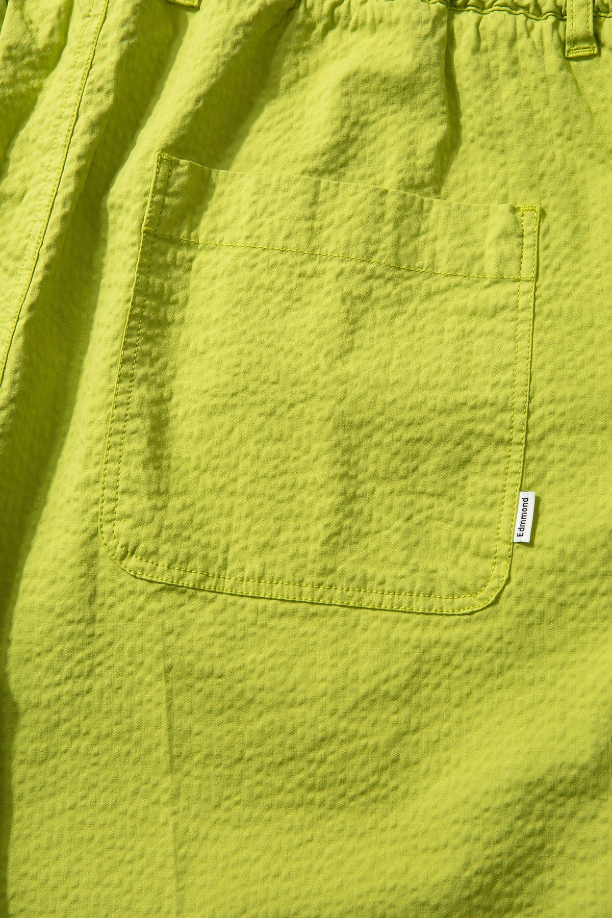 Travis Seersucker Plain Shorts Green