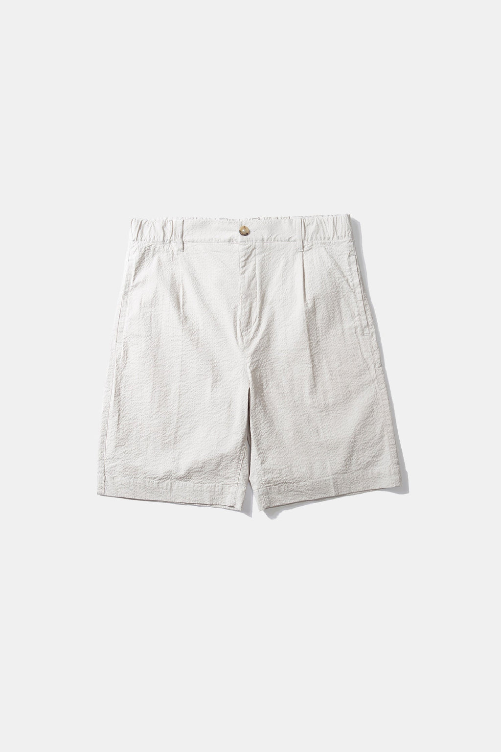 Travis Seersucker Plain Shorts Gray
