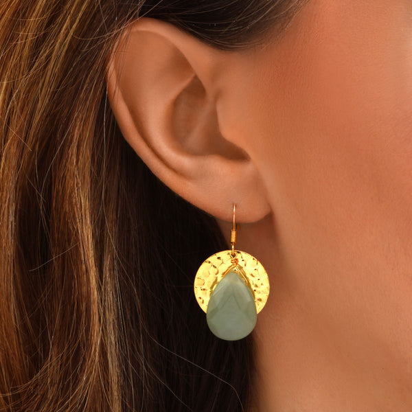 Boucles D'Oreilles Tresor De Goutte Aventurine