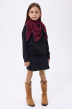 Bandana Triangle Rayé - Marine Rouge - Enfant