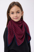Bandana Triangle Rayé - Marine Rouge - Enfant