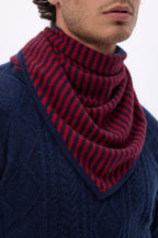 Bandana Triangle Rayé - Marine Rouge - Homme