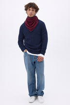 Bandana Triangle Rayé - Marine Rouge - Homme
