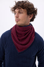 Bandana Triangle Rayé - Marine Rouge - Homme