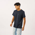 Authentic 100% Organic Cotton T-Shirt - Navy Blue