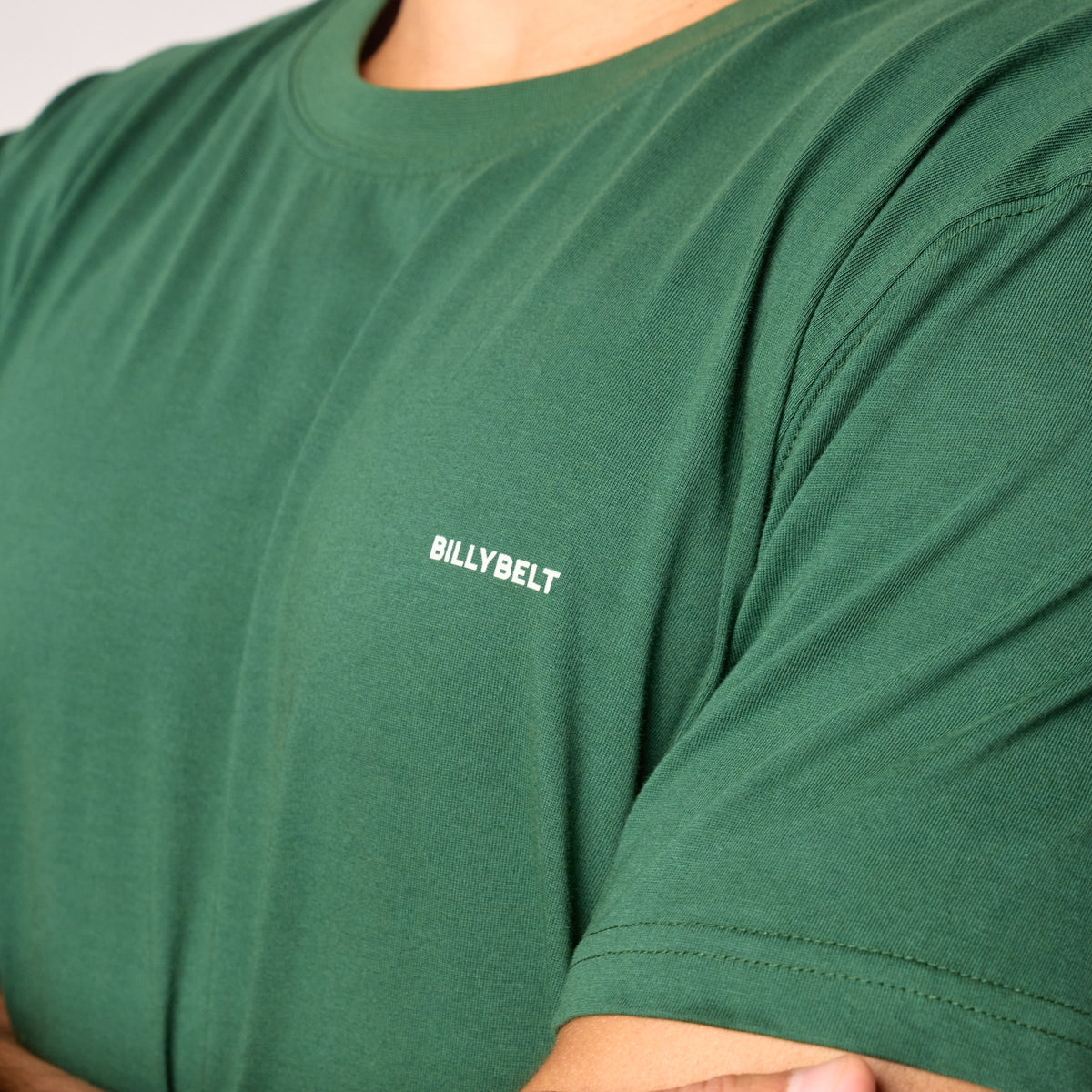 T-Shirt In 100% Cotone Biologico Billy - Verde, Stampa "Smile Like A Piranha"