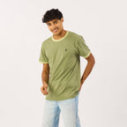 Camiseta De 100 % Algodón Orgánico Flameado - Caqui