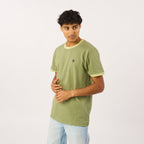 Camiseta De 100 % Algodón Orgánico Flameado - Caqui