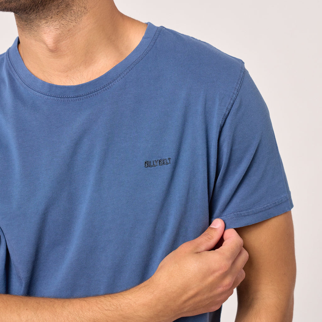 Camiseta 100% Algodón Orgánico Garment Dye - Azul Marino