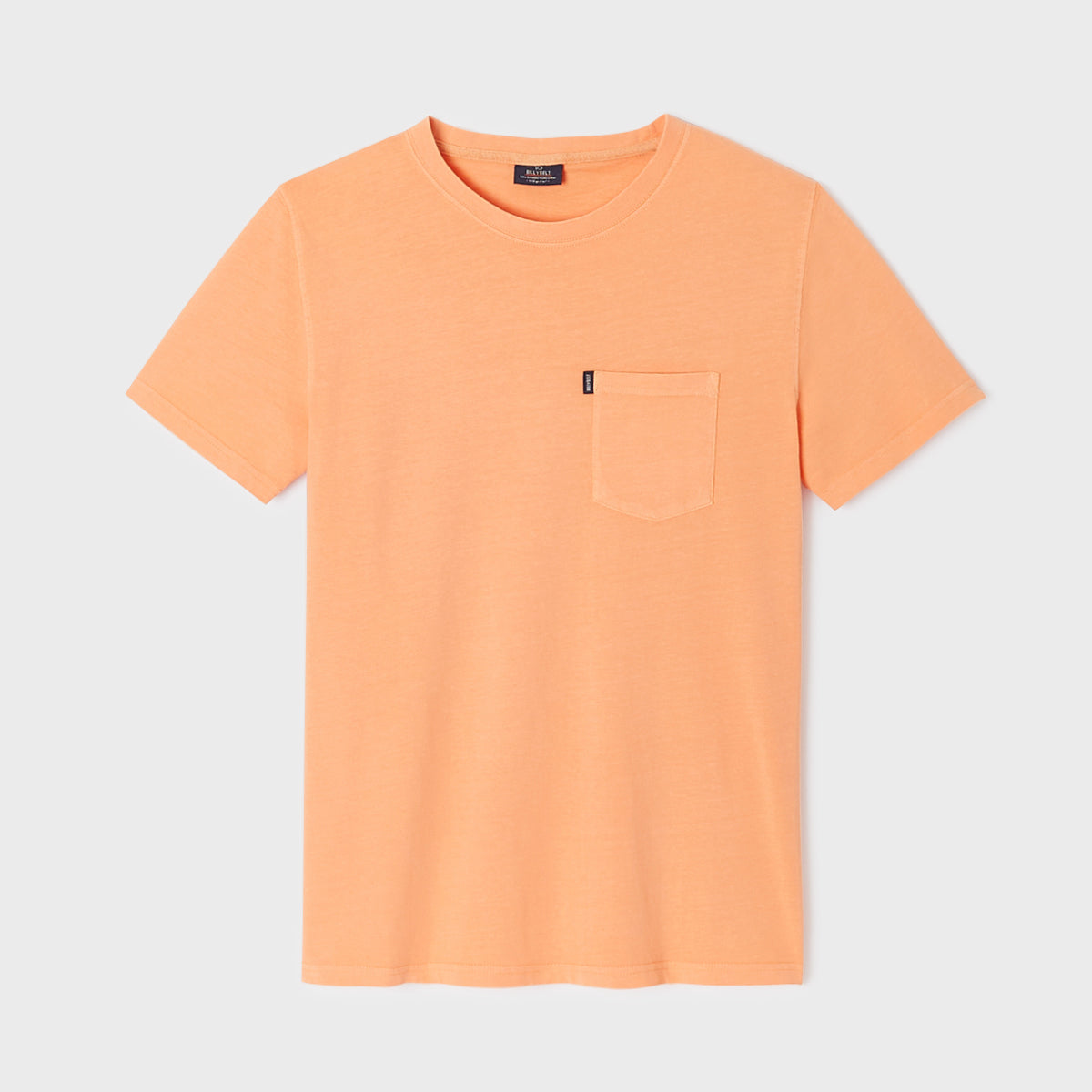 T-shirt in 100% cotone biologico Garment Dye - Arancione