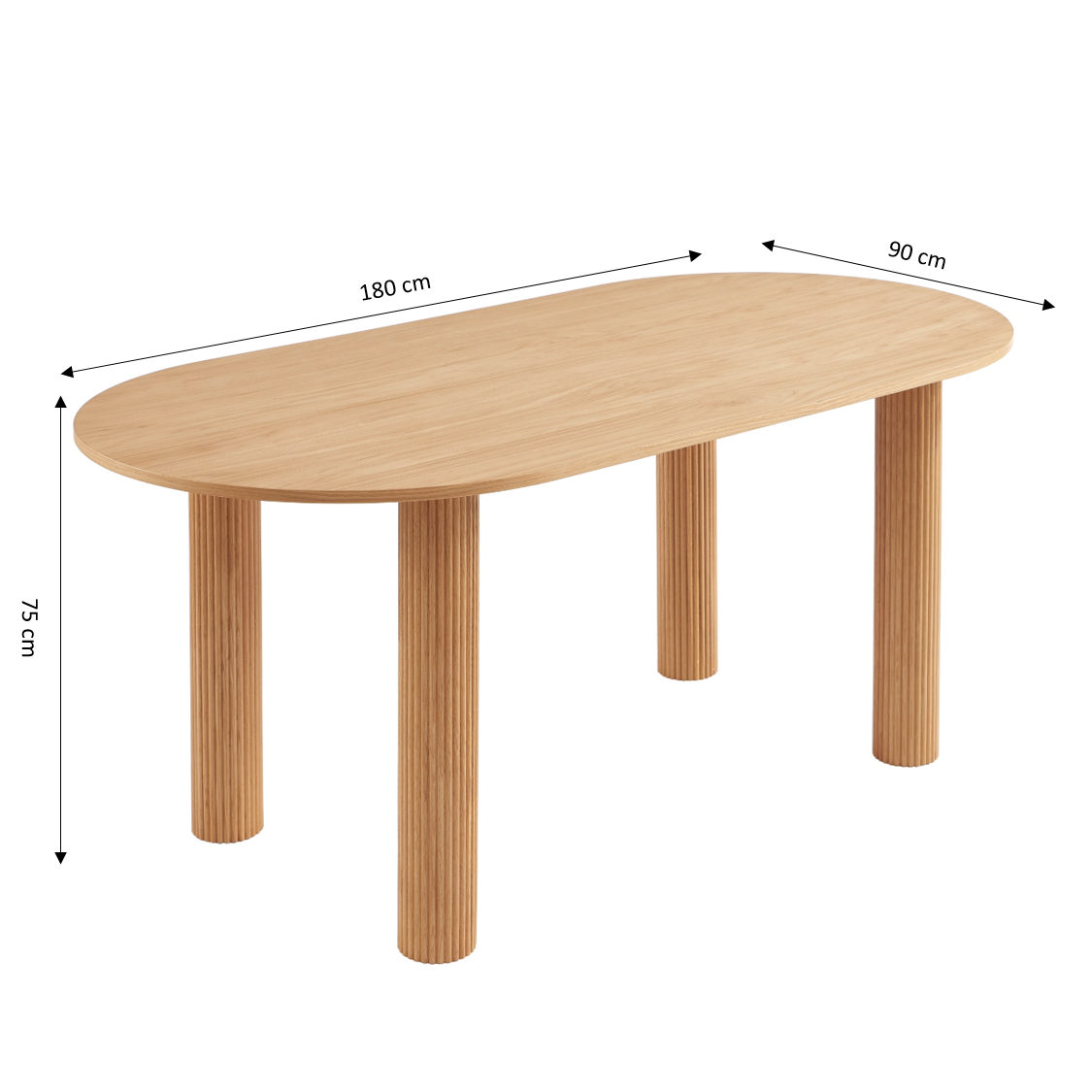 Penelope - Mesa - Chapeado Roble