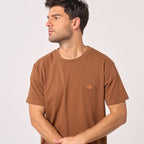 T-Shirt In 100% Cotone Biologico Roadtrip - Marrone, Stampa Scooter