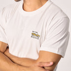 T-Shirt En 100% Coton Bio Roadtrip - Blanc, Broderie Mehari