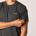 T-shirt in 100% cotone biologico Roadtrip - Nero, ricamo Mehari