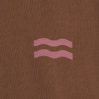 T-Shirt Donna In 100% Cotone Biologico - Marrone, Stampa Sole