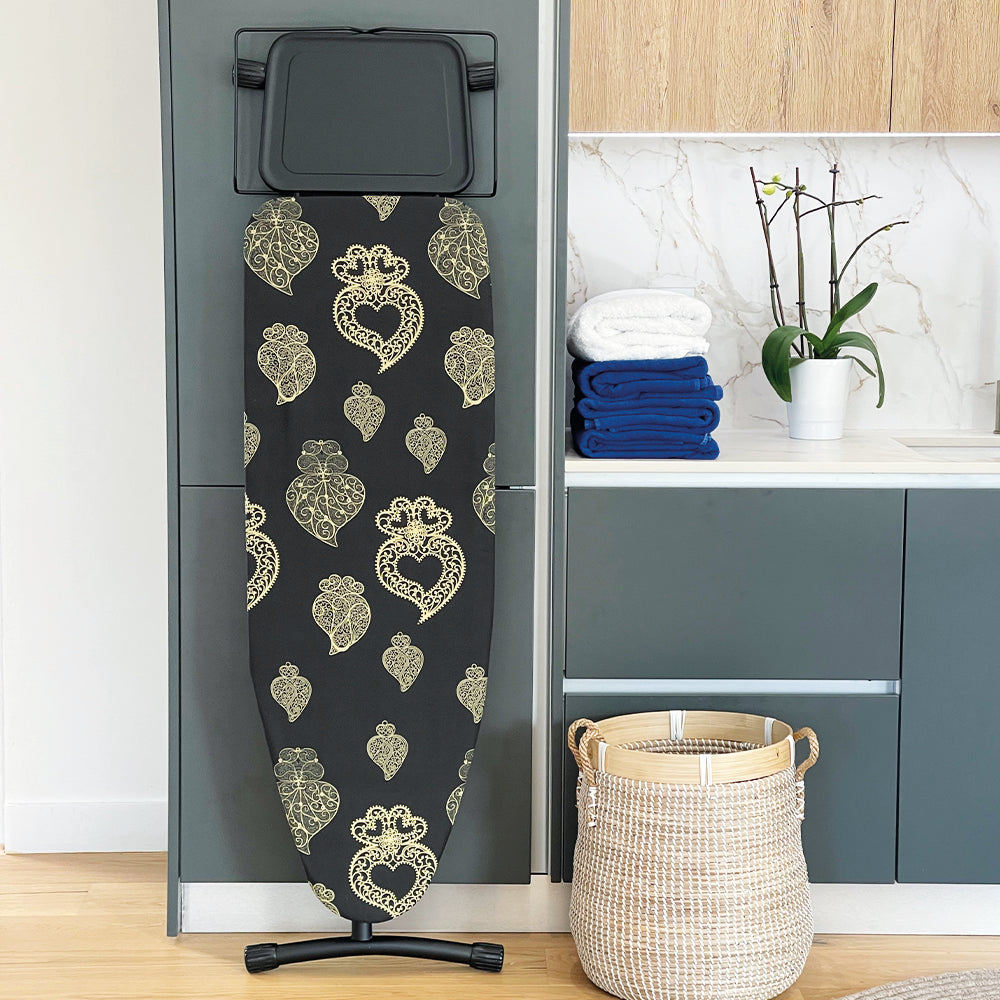 Utah - Ironing Board With Iron Rest - Steel - Black
