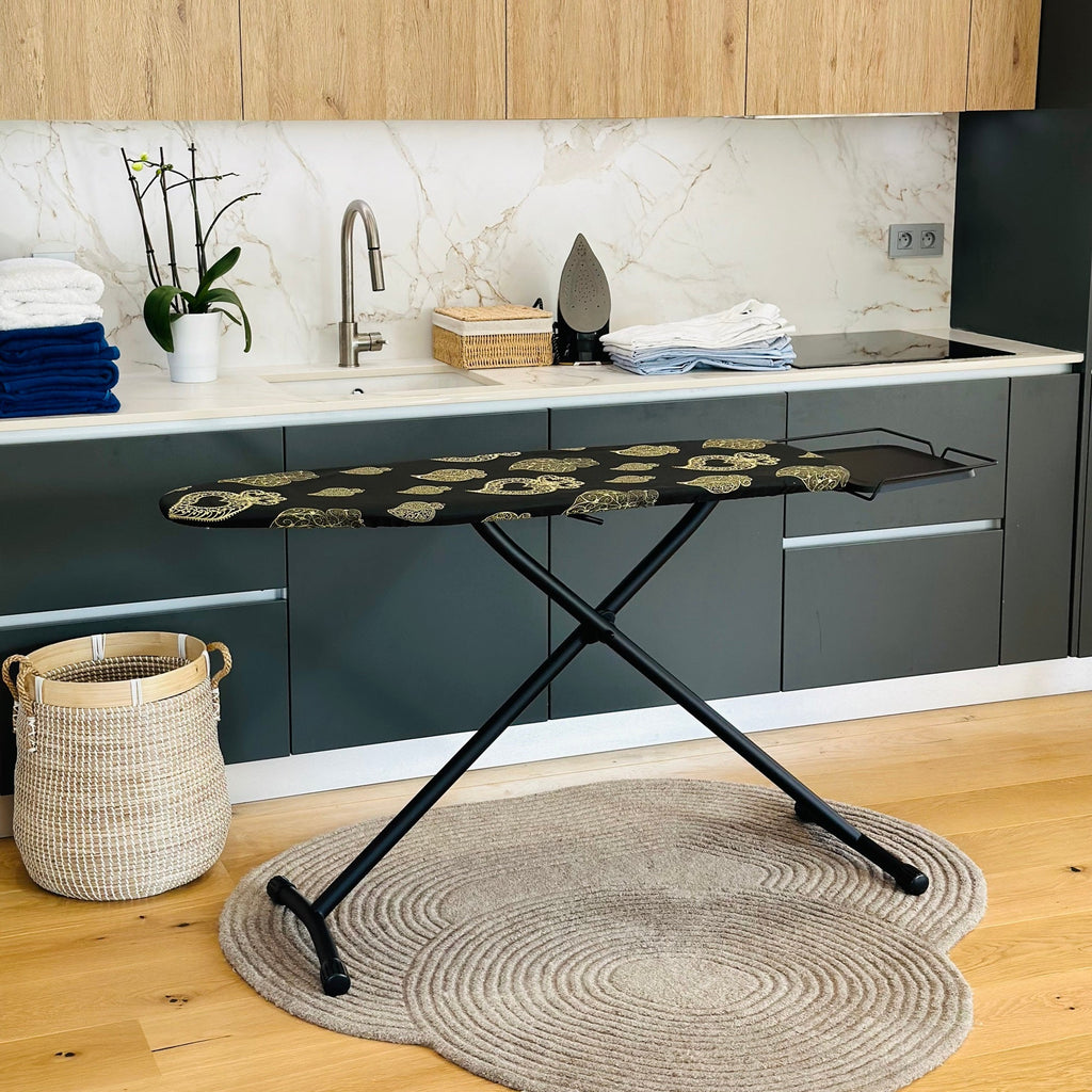 Utah - Ironing Board With Iron Rest - Steel - Black