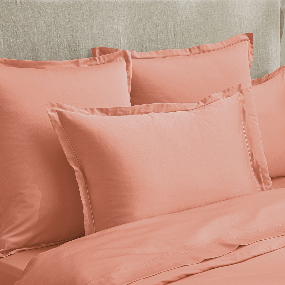 Satin Uni - Funda de almohada - Óxido
