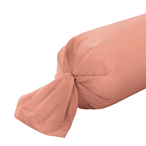 Satin Uni - Taie de Traversin - Rouille