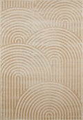 Tapis arc en ciel beige avec poils longs en relief Nazar rugs