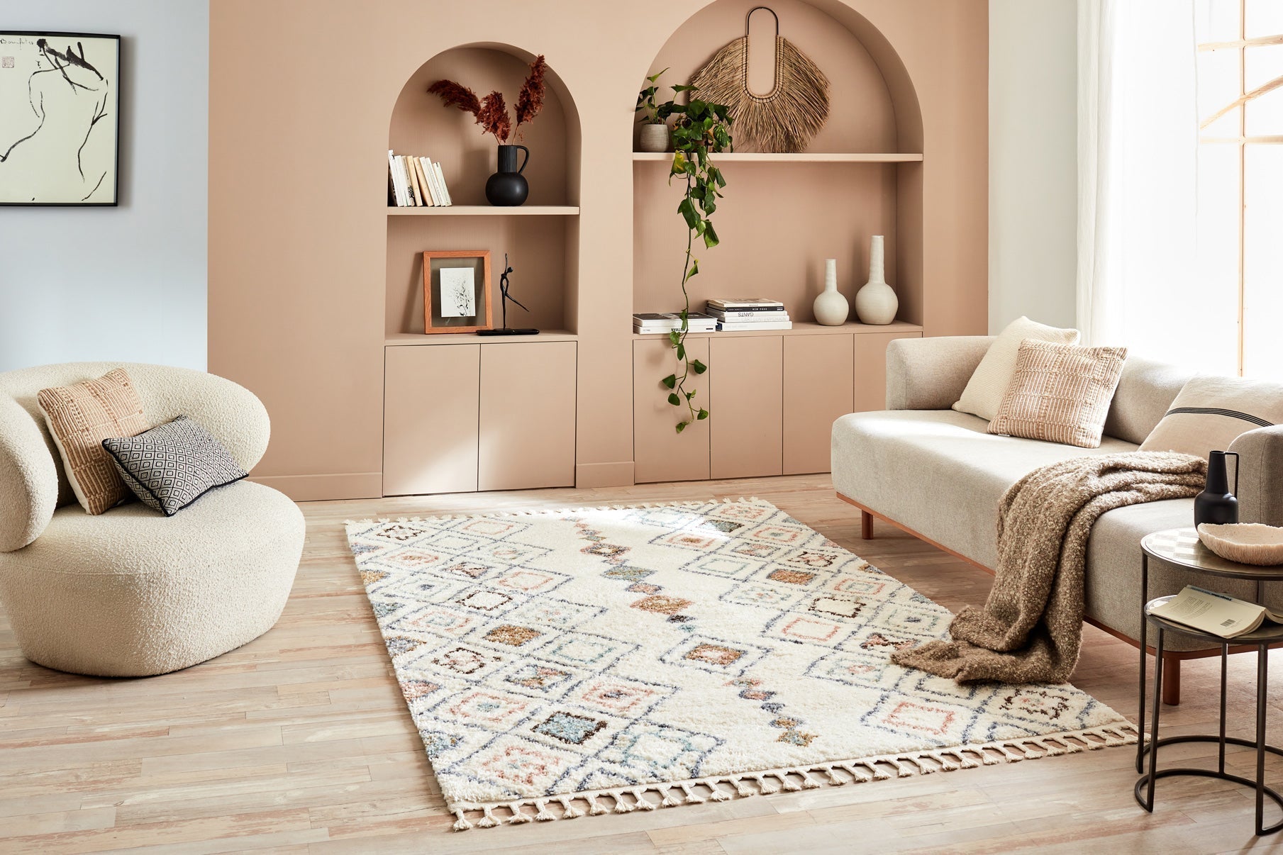 Delya - Alfombra Interior - Polipropileno - Crema