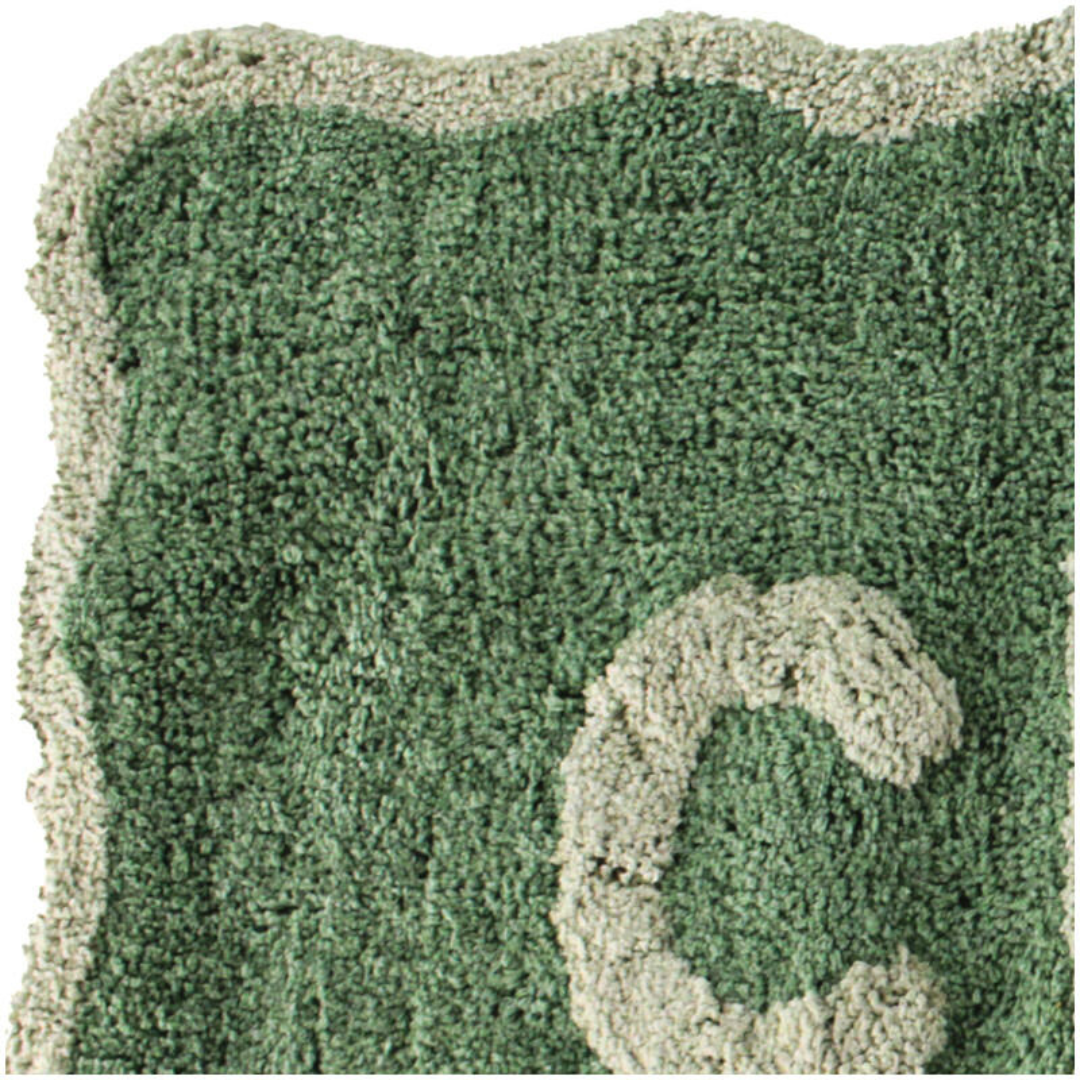 Green "Ciao" Bath Mat