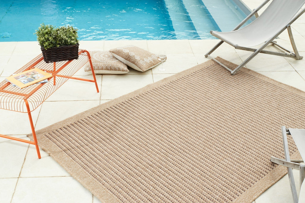 Plain natural jute effect rug Nazar rugs
