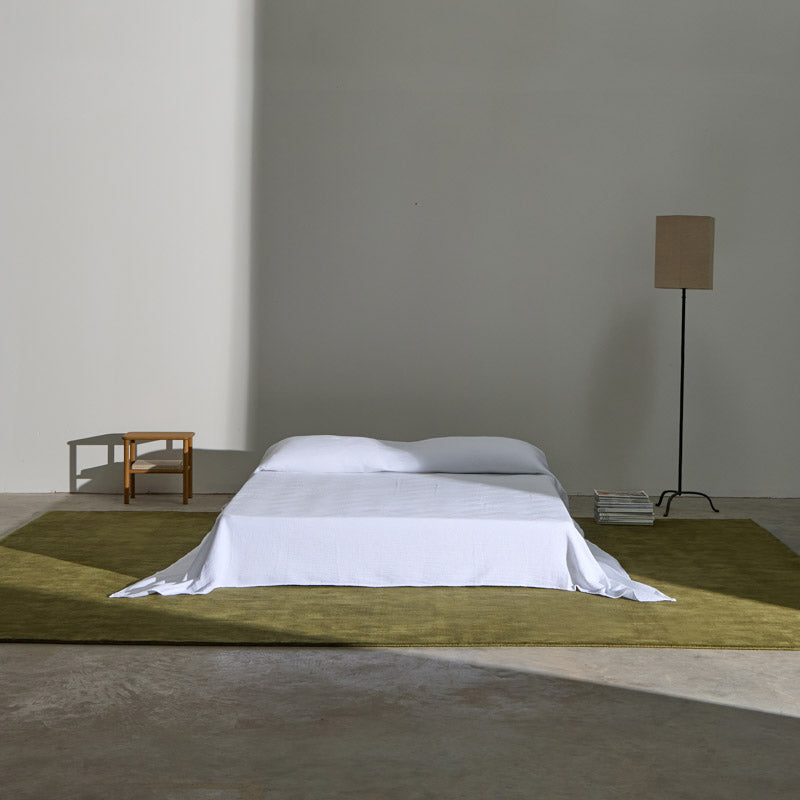 100% New Zealand Wool Rug - Olive Green