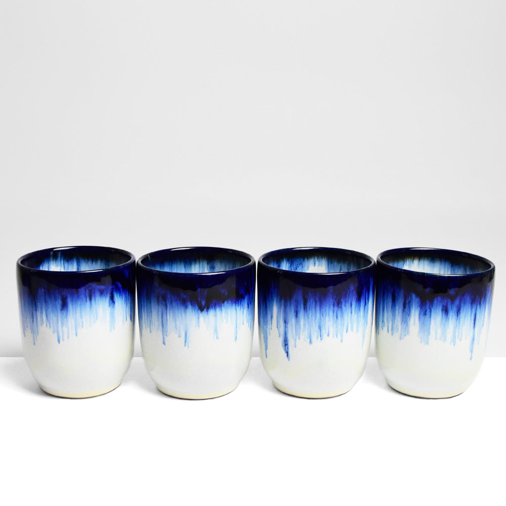 Set De 4 Tasses Moyennes - Bleu Roi
