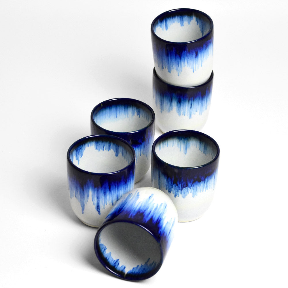 Set De 4 Tasses Moyennes - Bleu Roi
