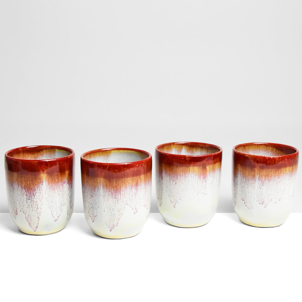 Tazas medianas | rojo brillante