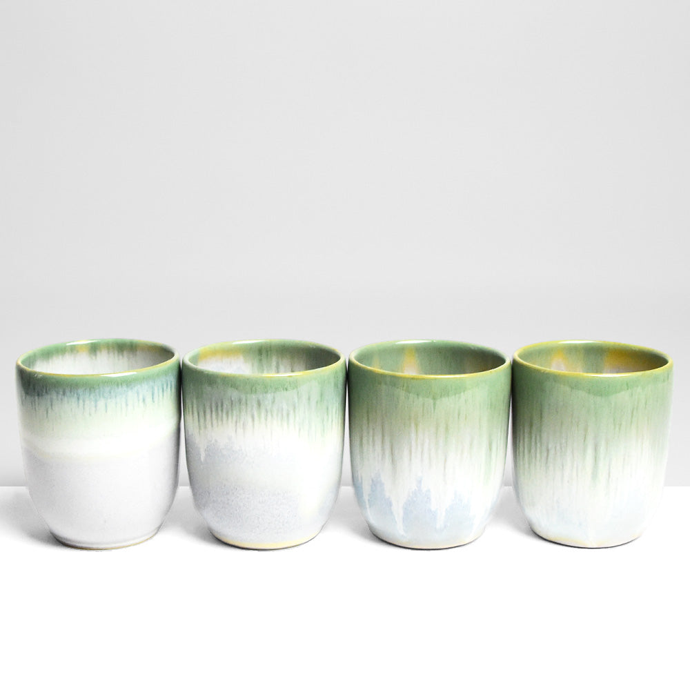 Set De 4 Tasses Moyennes - Vert Lumineux