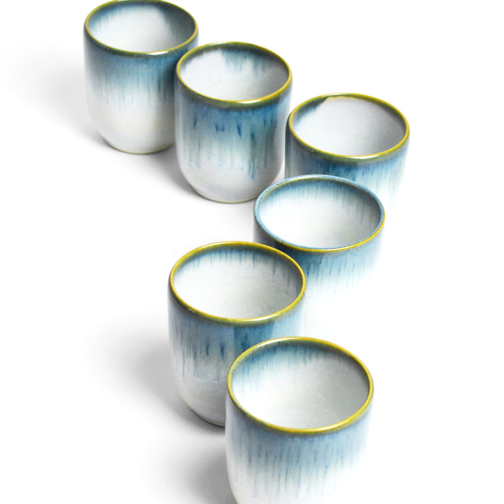 Set De 4 Tasse Moyenne - Vert De Mer