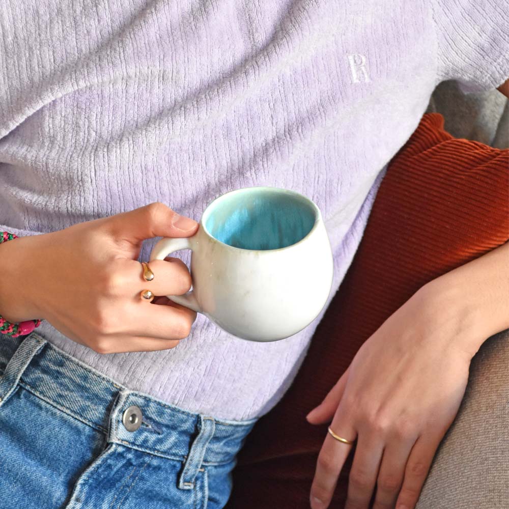 Mug Moyen - Bleu Água
