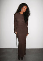 Abito Espresso Fitted Maxi