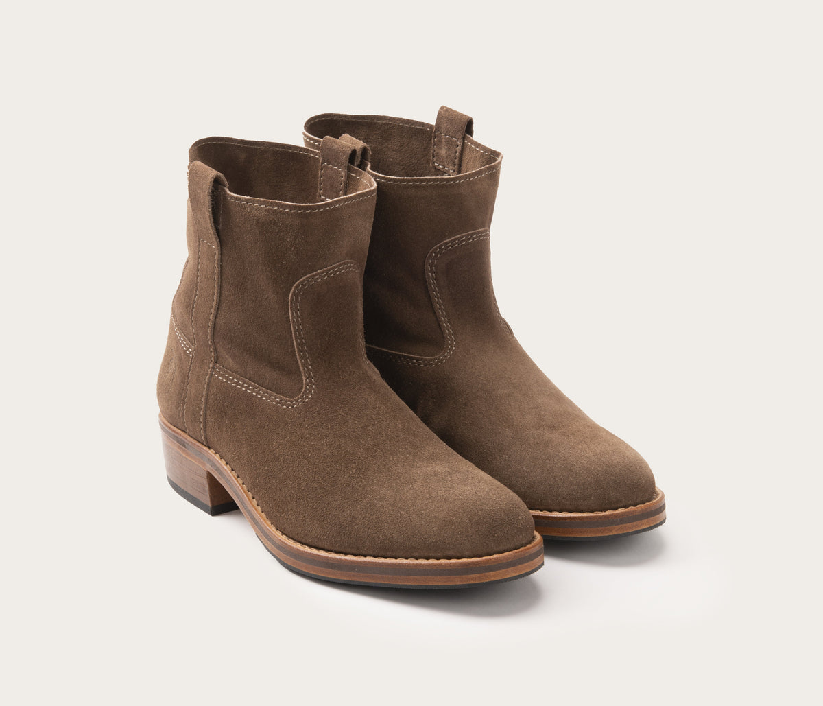 Bottines Tiers Gardian - Velours Taupe - Femme